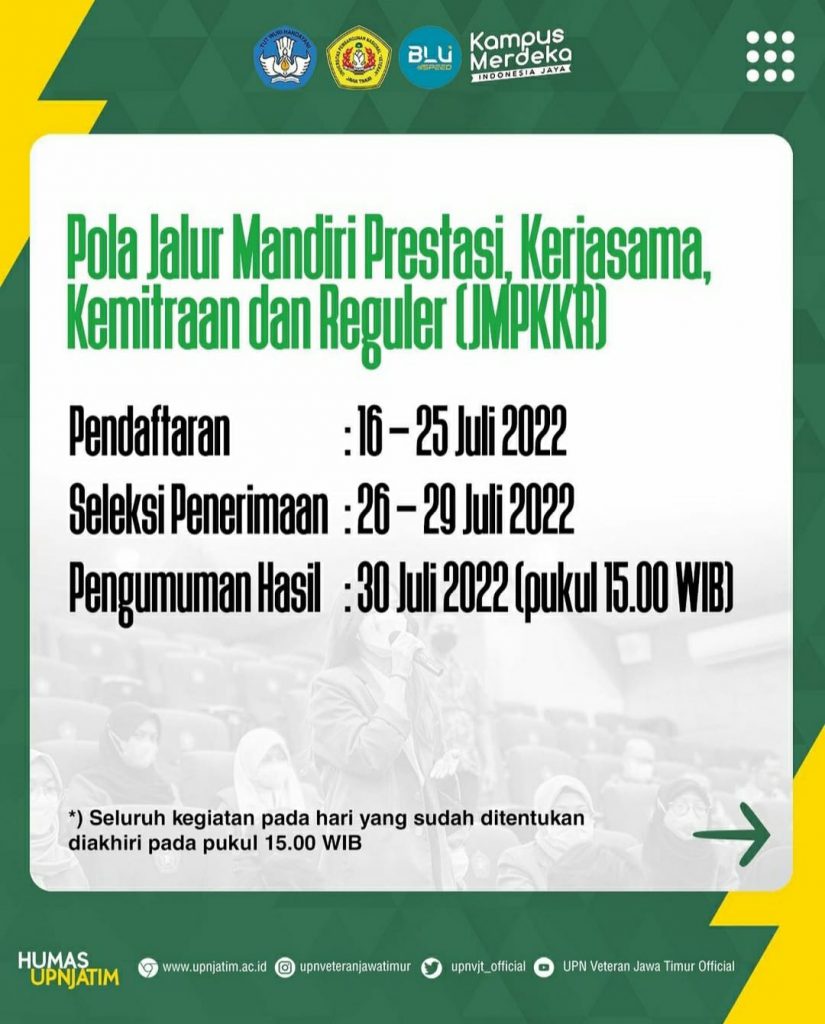 Jadwal Jalur Mandiri – Administrasi Bisnis