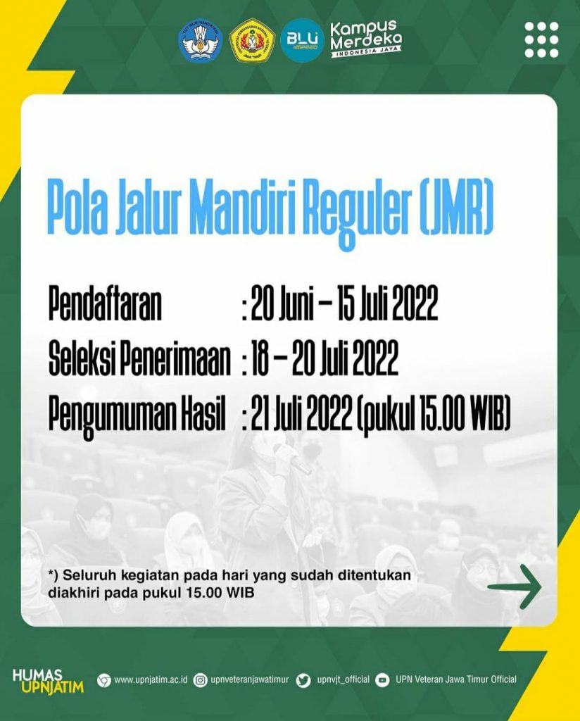 Jadwal Jalur Mandiri Administrasi Bisnis